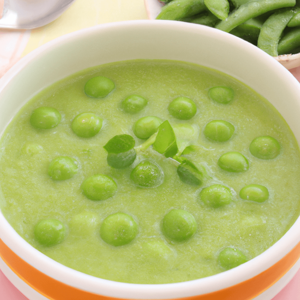 Bisque of Fresh Peas Representation of a cookedBisque of Fresh Peas