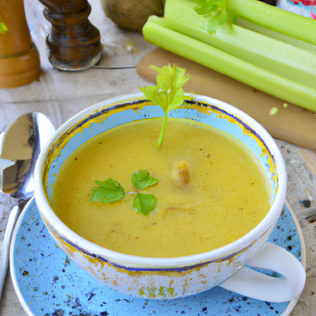 Curried Celery Soup – A Delicious Low-Fat and Vegetarian Recipe Representation of a cookedCurried Celery Soup – A Delicious Low-Fat and Vegetarian Recipe