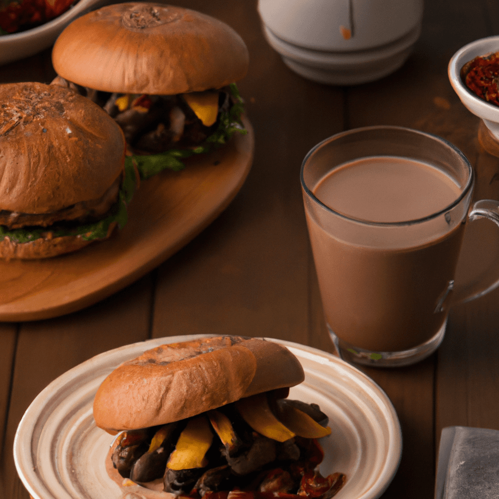 Delicious Red Bean and Mushroom Burgers Representation of a cookedDelicious Red Bean and Mushroom Burgers