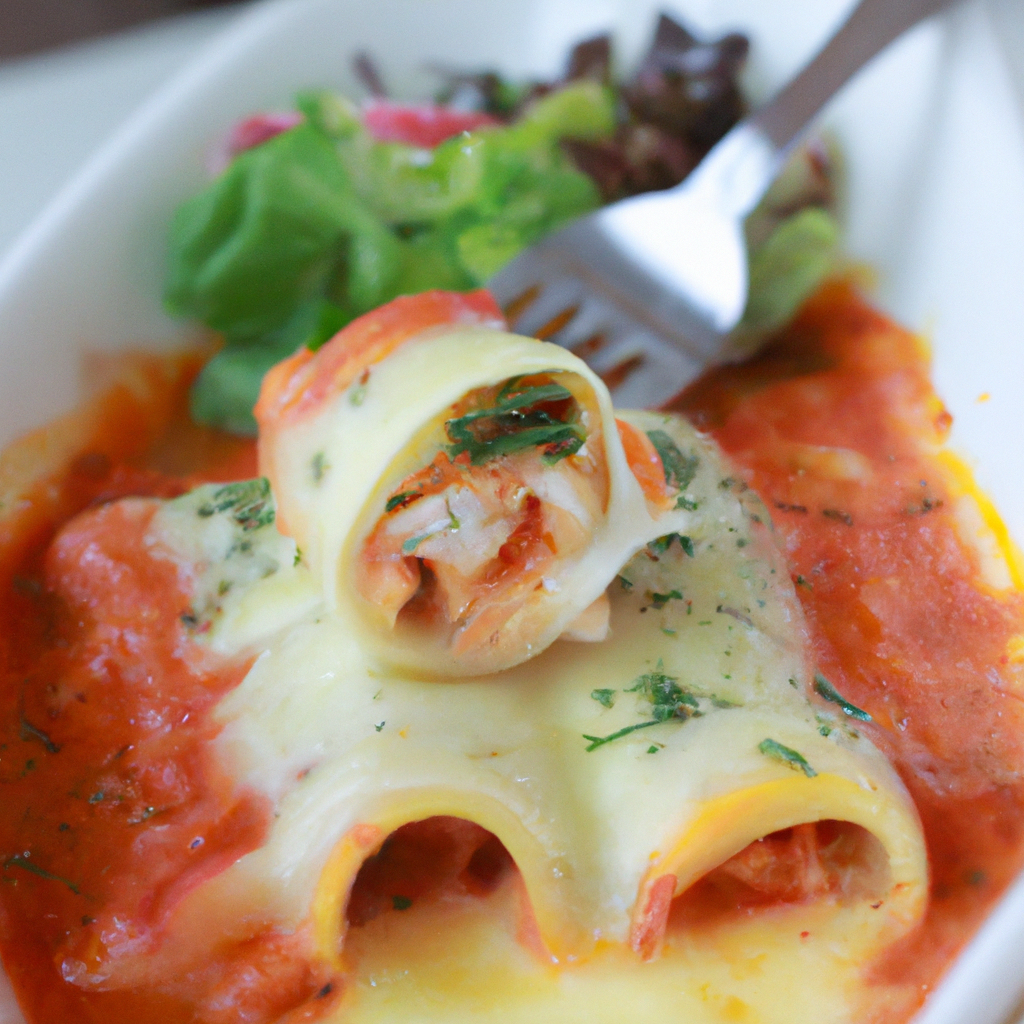 Delicious Seafood Lasagna Rolls Representation of a cookedDelicious Seafood Lasagna Rolls