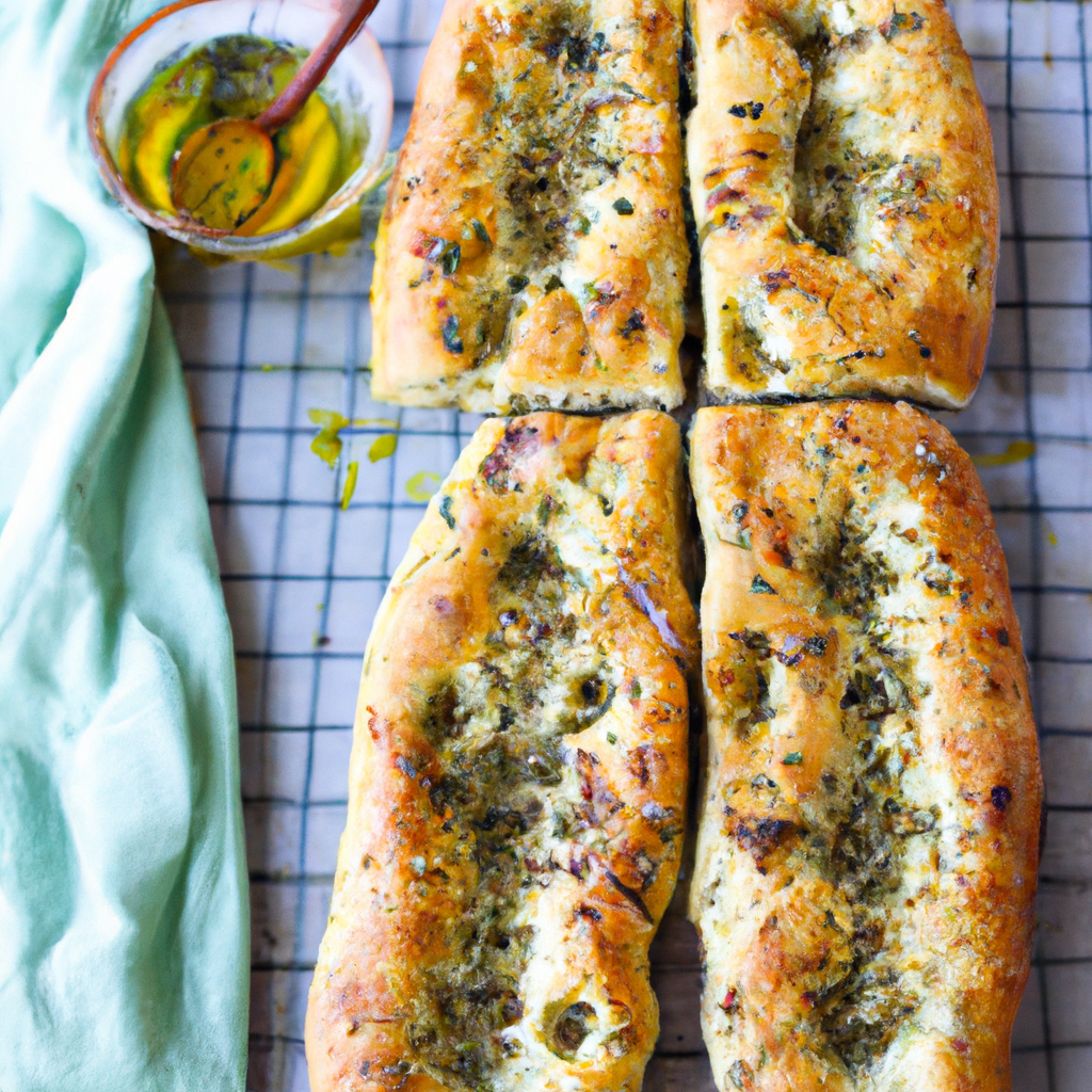 Herb-Infused Fougasse Bread Representation of a cookedHerb-Infused Fougasse Bread