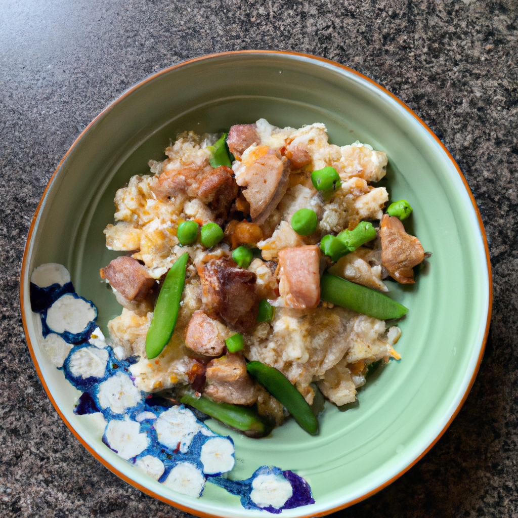 Pork And Snow Pea Fried Rice Representation of a cookedPork And Snow Pea Fried Rice