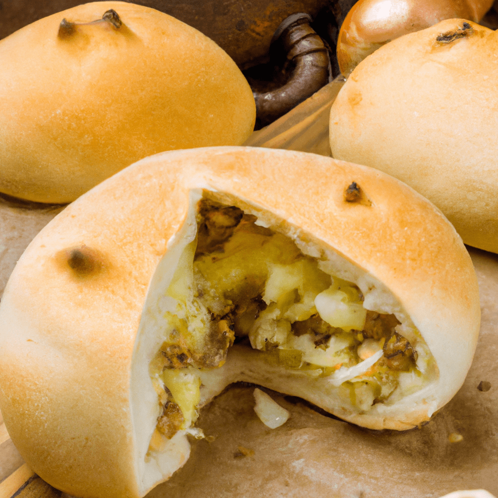 Stuffed Slavic Potato Bread Representation of a cookedStuffed Slavic Potato Bread