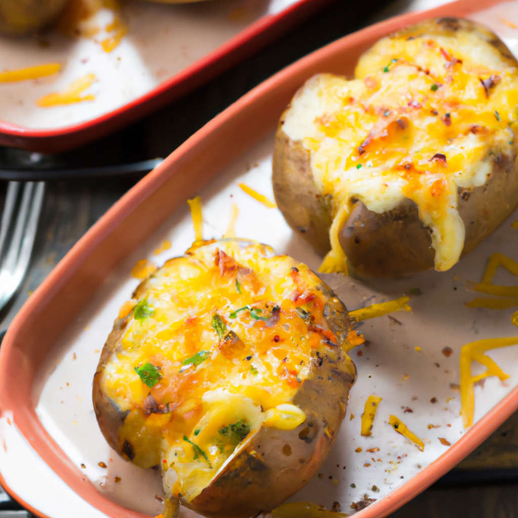 Twice Baked Potatoes With Cheese