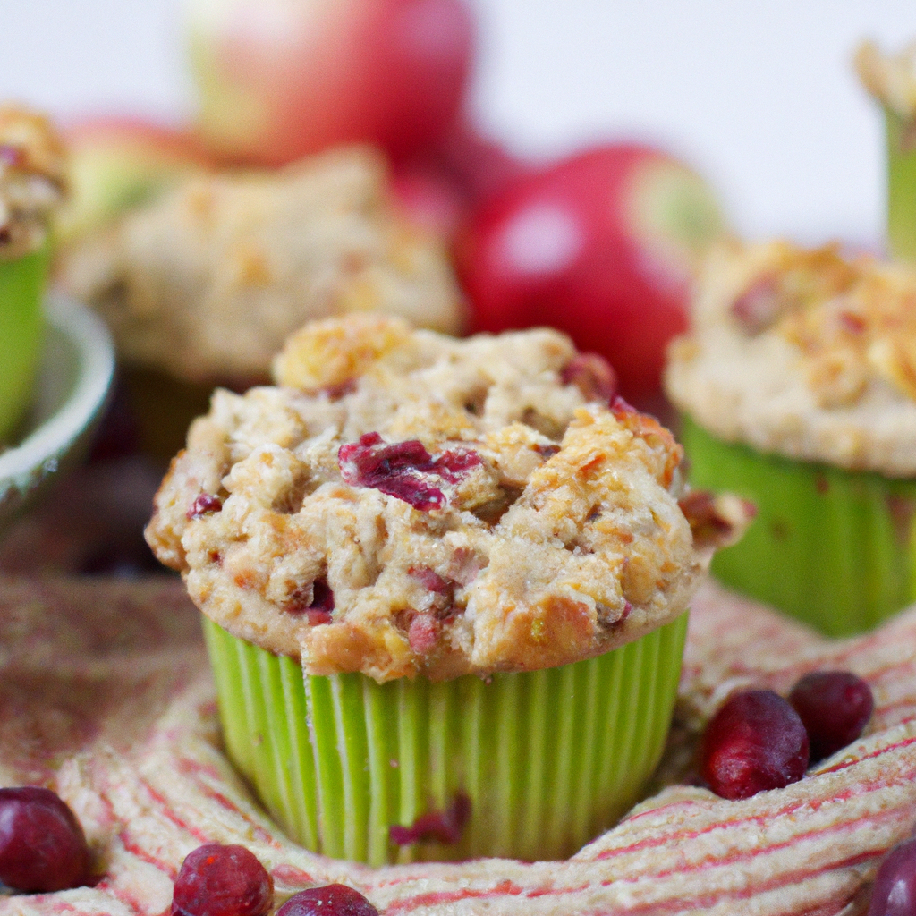 Apple Cranberry Streusel Muffins