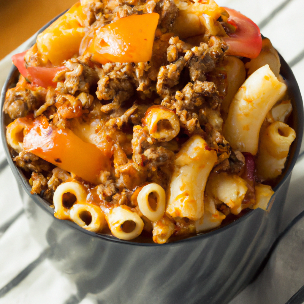Chili Tomato Mac with Homemade Ground Beef Helper Mix Representation of a cookedChili Tomato Mac with Homemade Ground Beef Helper Mix