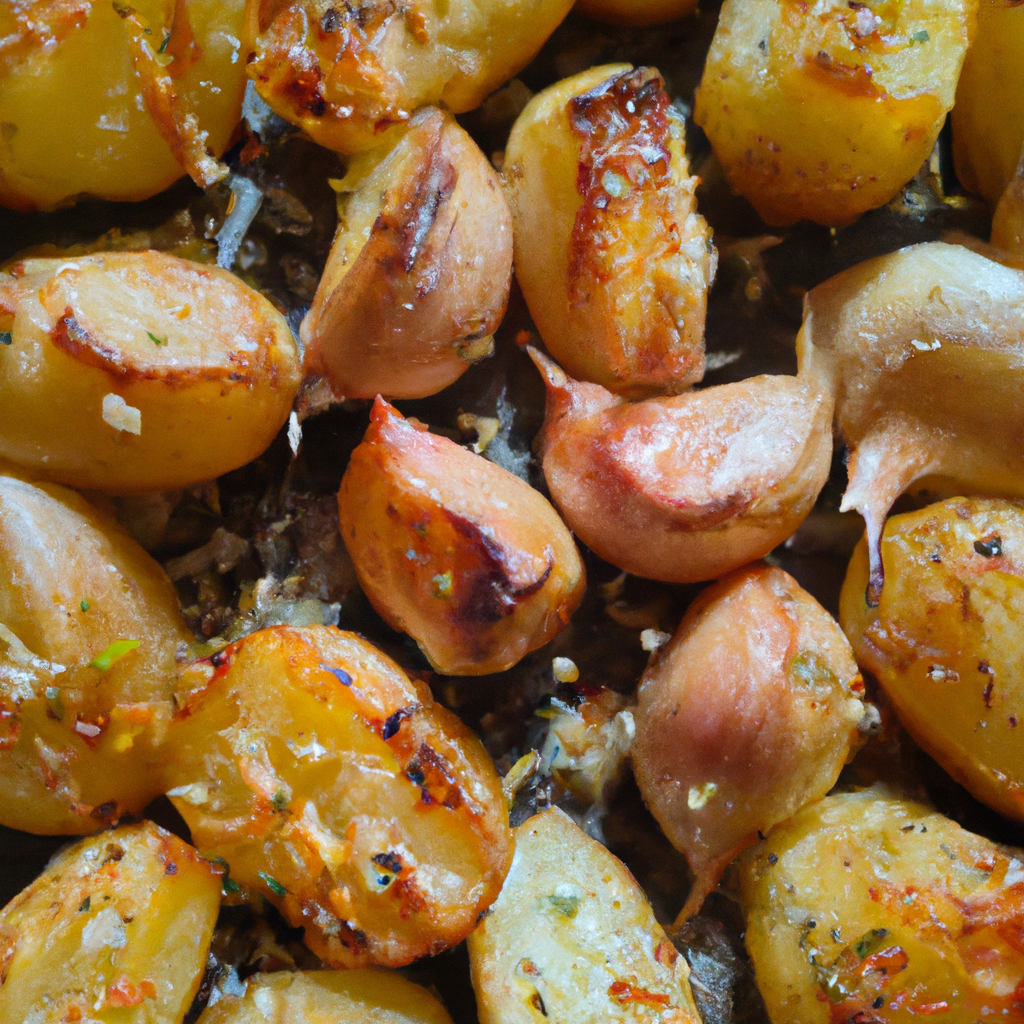 Delicious Roasted Potatoes and Garlic Representation of a cookedDelicious Roasted Potatoes and Garlic