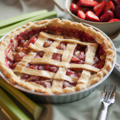 Delicious Strawberry Rhubarb Pie Representation of a cookedDelicious Strawberry Rhubarb Pie