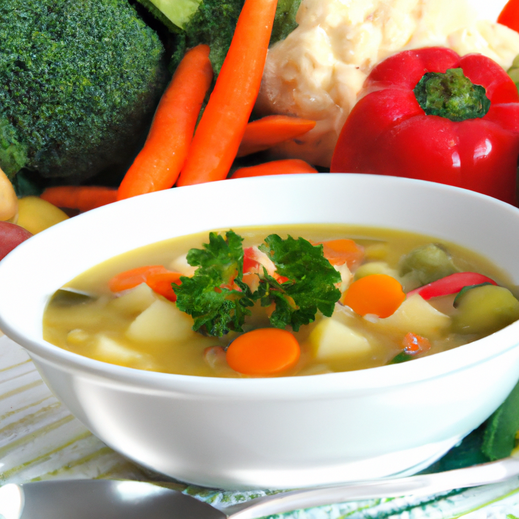 Vegetable Soup Satisfying Low Fat and Low Calorie Soup