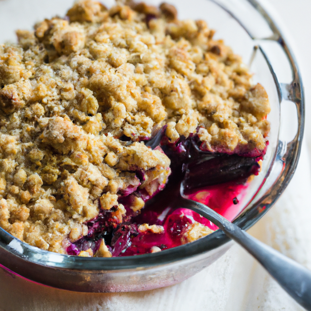 Delicious Berry Crisp Dessert Representation of a cookedDelicious Berry Crisp Dessert