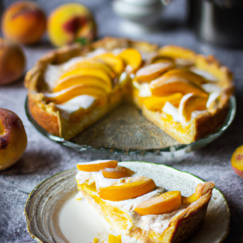 Delicious Lightened Up Impossible Peaches and Cream Pie Representation of a cookedDelicious Lightened Up Impossible Peaches and Cream Pie