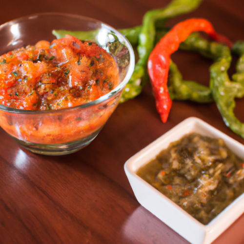 Delicious Roasted Red & Green Pepper Dip Representation of a cookedDelicious Roasted Red & Green Pepper Dip
