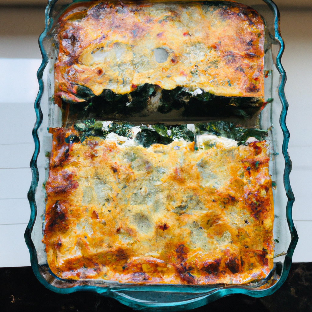 Delicious Spinach & Apricots Pastitsio Representation of a cookedDelicious Spinach & Apricots Pastitsio