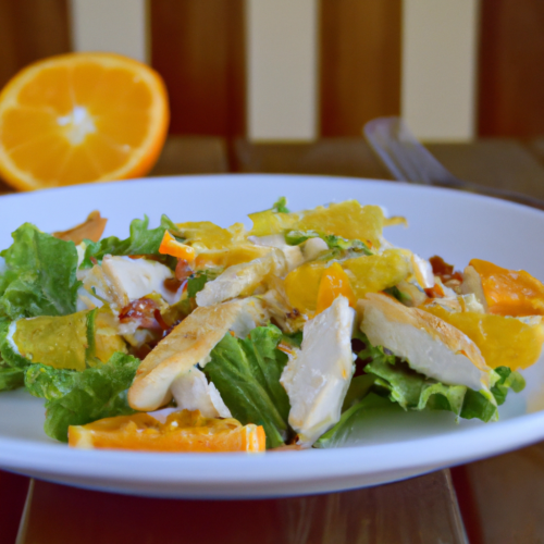 Spiced Orange Chicken Salad Representation of a cookedSpiced Orange Chicken Salad